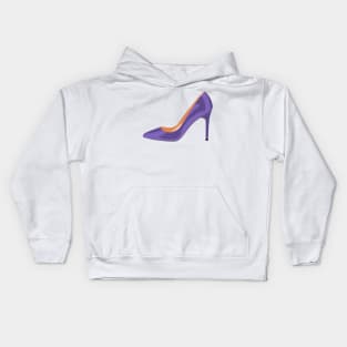 High Heel Shoe in Ultra Violet Kids Hoodie